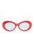 Lola Glasses - Red with Blue Lens