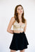 Lou Button Top - Gold